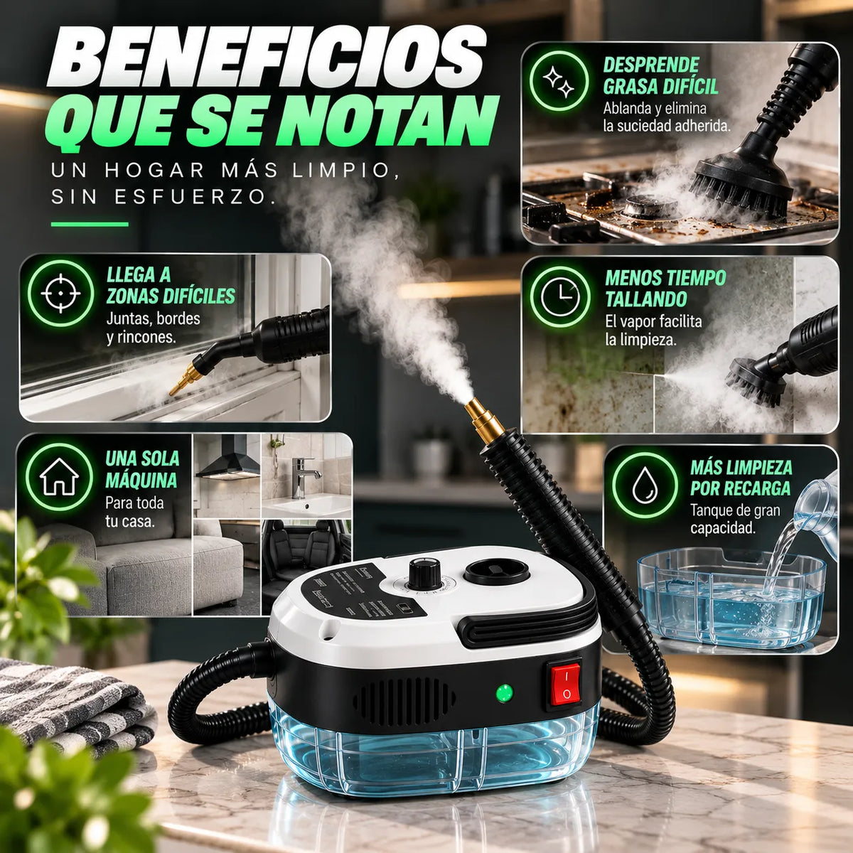 Limpiador a Vapor Portátil VaporBlast™