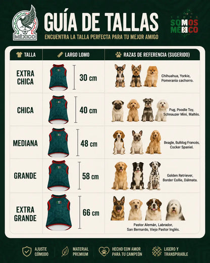 Camisa Jersey México Para Perro Edición Mundial