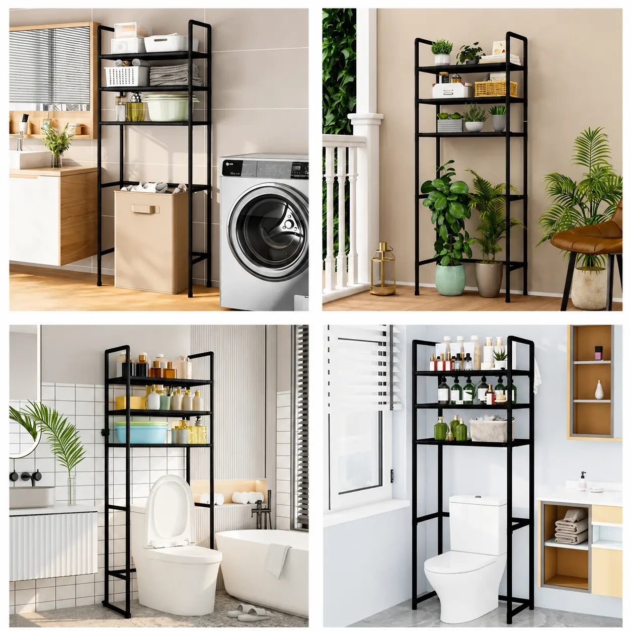 TorreMax™ - Estante Organizador de Baño 4 Niveles