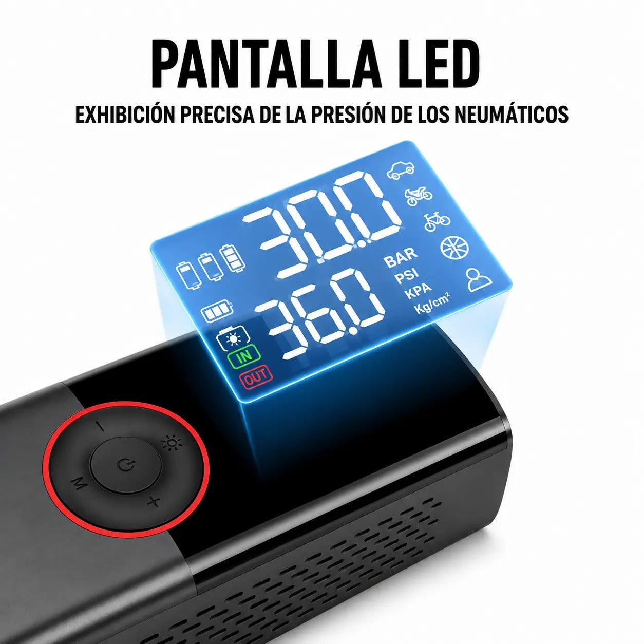 Inflador De Llantas Portatil Digital Recargable [ULTIMAS UNIDADES]