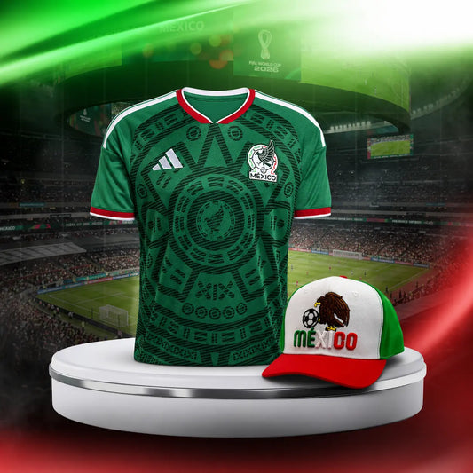 Kit Mundial | Camiseta Oficial de La Selección México Verde + Gorra de Regalo
