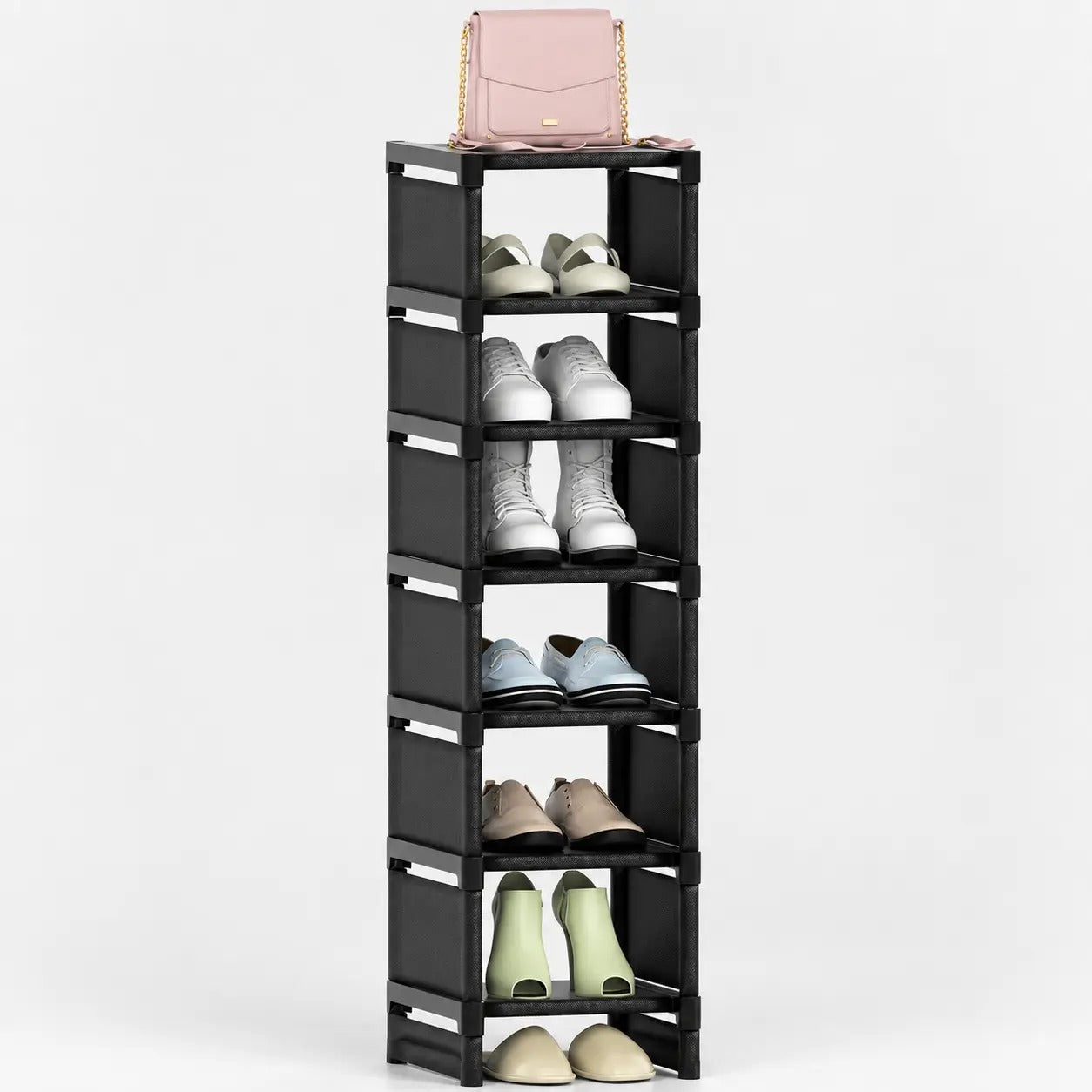 Zapatera Vertical 7 Niveles Con Cubierta + Zapatero Plegable De Regalo [ÚLTIMAS UNIDADES]