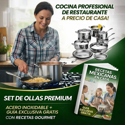 Juego de 13 Ollas Antiadherente VantaCook™ [ANTIADHERENTE TOTAL]