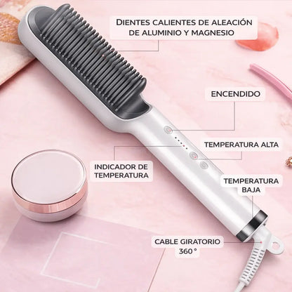 Cepillo Alisador Profesional 3 en 1 + Masajeador Facial PrimeLiss™ [ULTIMAS UNIDADES]