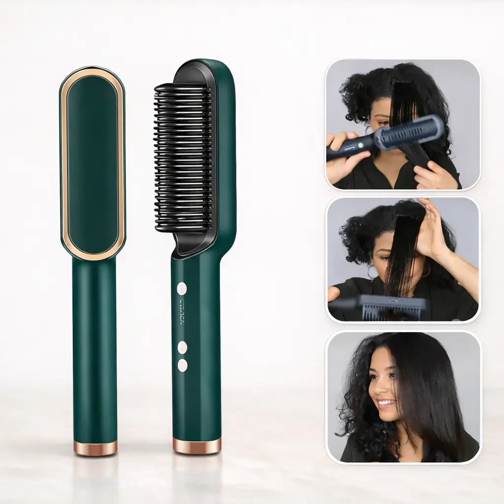 Cepillo Alisador Profesional 3 en 1 + Masajeador Facial PrimeLiss™ [ULTIMAS UNIDADES]