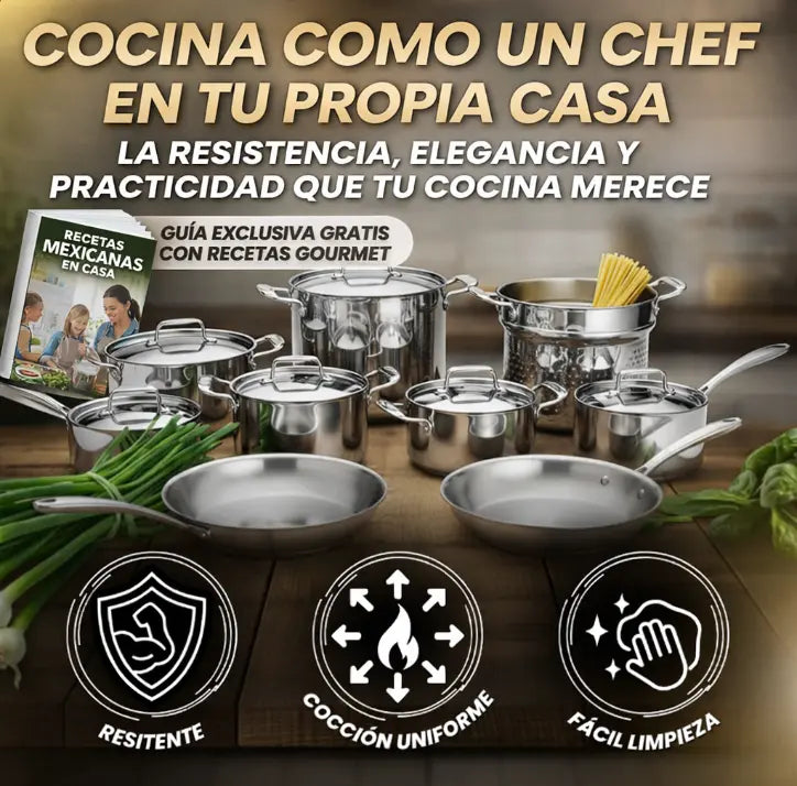 Juego de 13 Ollas Antiadherente VantaCook™ [ANTIADHERENTE TOTAL]