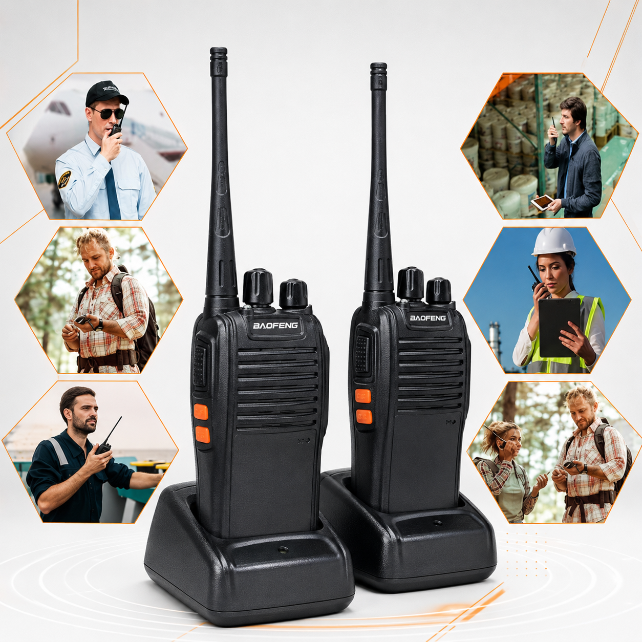 Kit 2 Radios Walkie Talkie Recargables RadioLink PRO™ [HABLA HASTA 8KM]