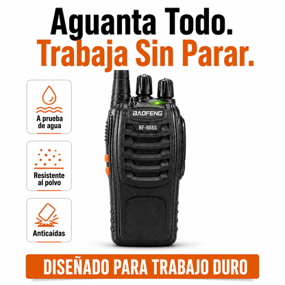 Kit 2 Radios Walkie Talkie Recargables RadioLink PRO™ [HABLA HASTA 8KM]