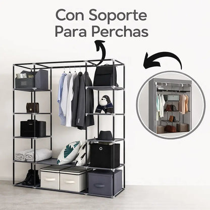Closet Plegable Multiuso MaxCloset + Zapatero Perchero [ÚLTIMAS UNIDADES]