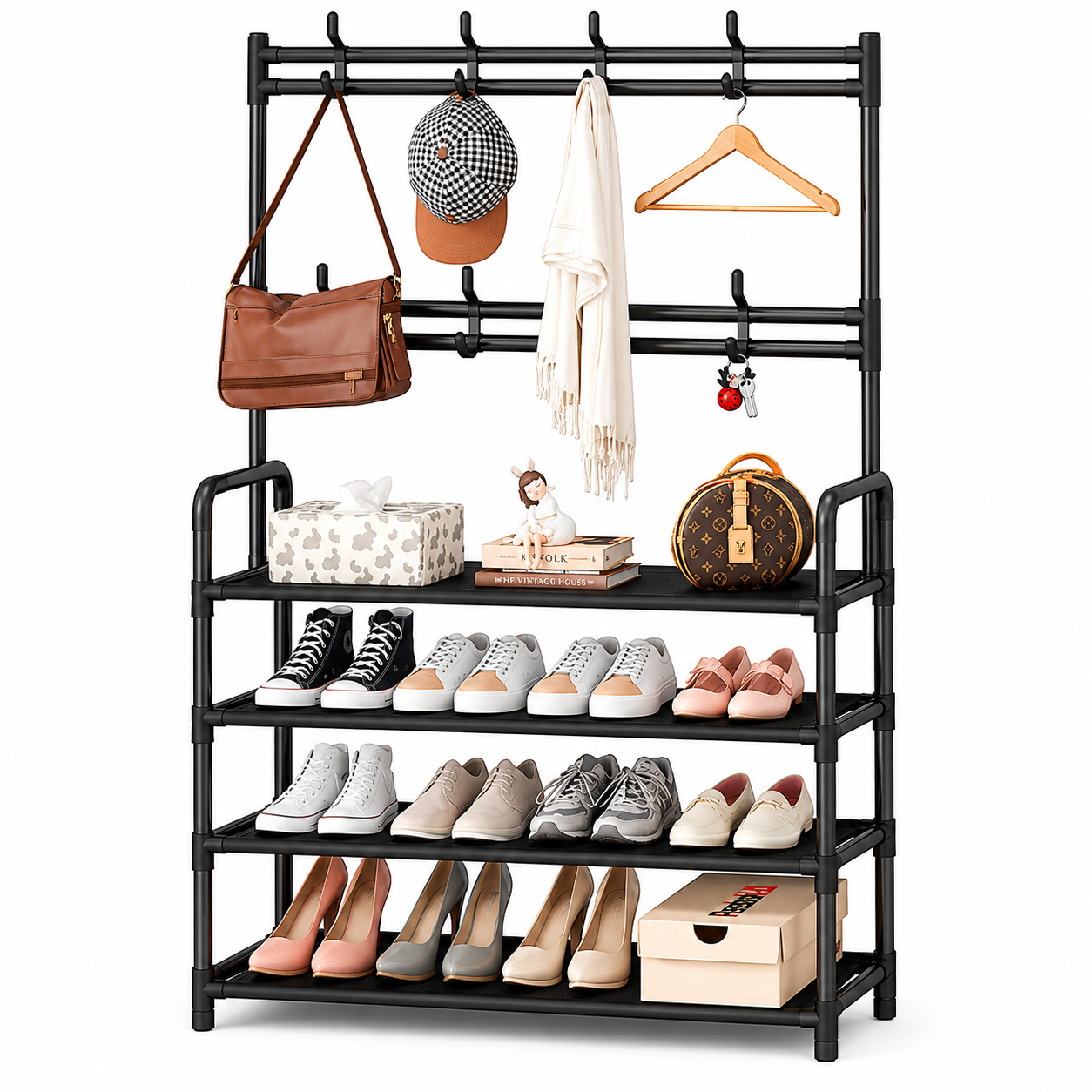 Closet Plegable Multiuso MaxCloset + Zapatero Perchero [ÚLTIMAS UNIDADES]