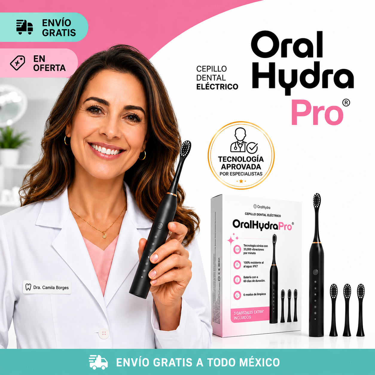 Compre 1 Llévate 2 - Cepillo de Dientes Eléctrico OralHydra Pro®