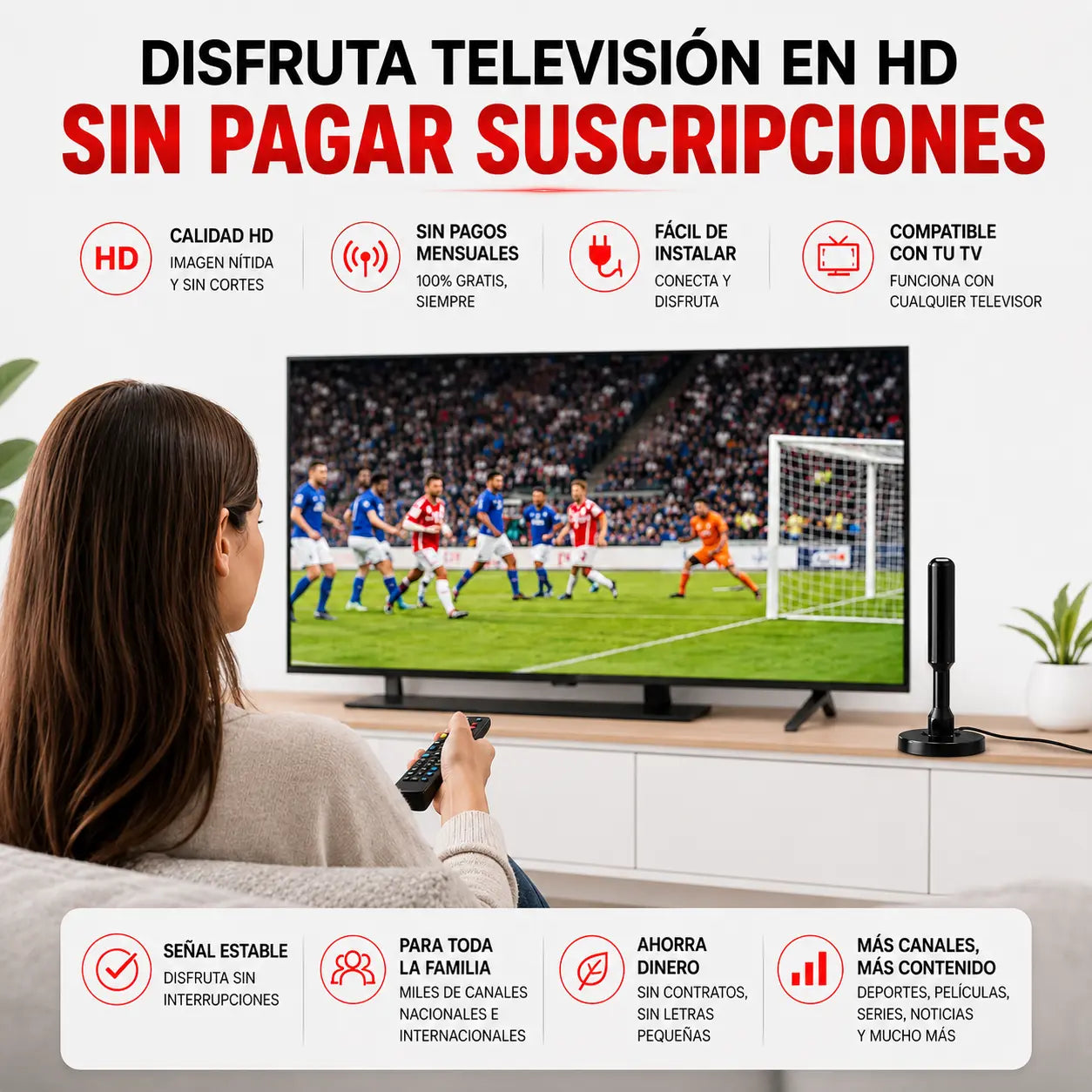 SkyLink™ UHD – Antena Inteligente 4K [+3000 CANALES]