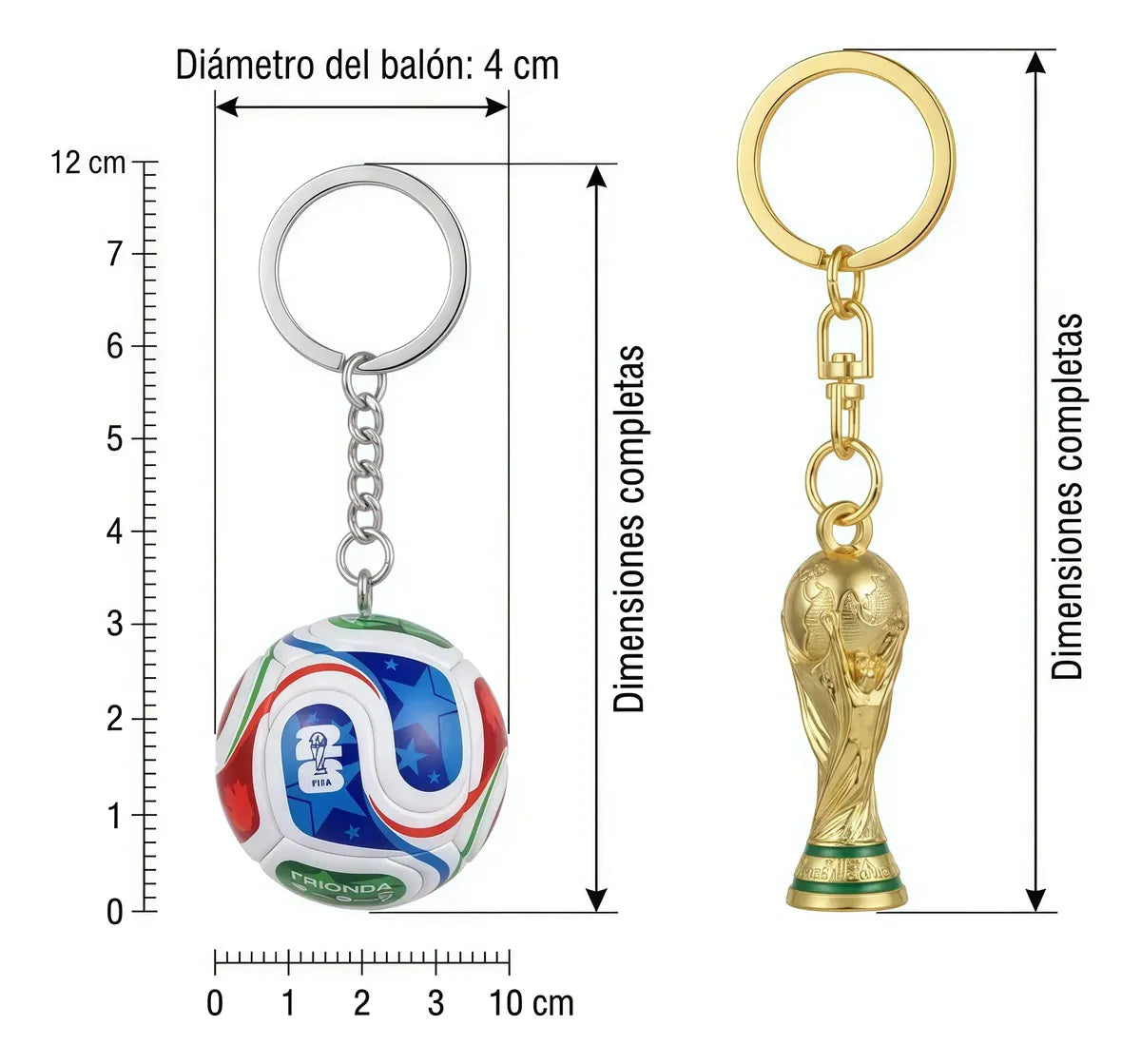 Llavero Balón Fútbol Mundial 2026