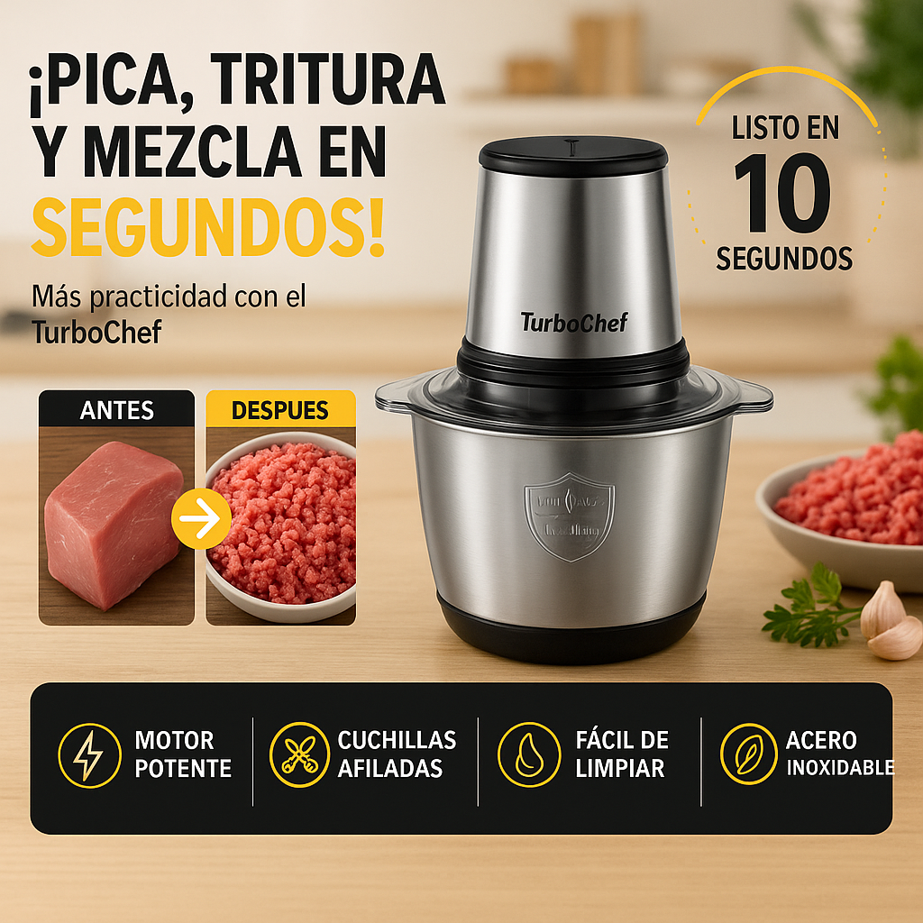 TurboChef Pro™ Triturador Eléctrico Multifuncional [ÚLTIMAS UNIDADES]