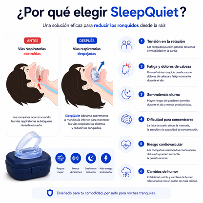 2x1 - SleepQuiet™ Dispositivo Anti-Ronquidos [ÚLTIMAS UNIDADES]
