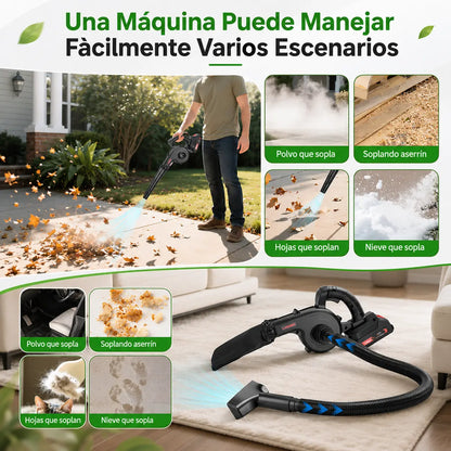 Soplador Aspiradora Inalámbrica TurboMax™ + 2 Baterías de Regalo [SUPER POTENTE]