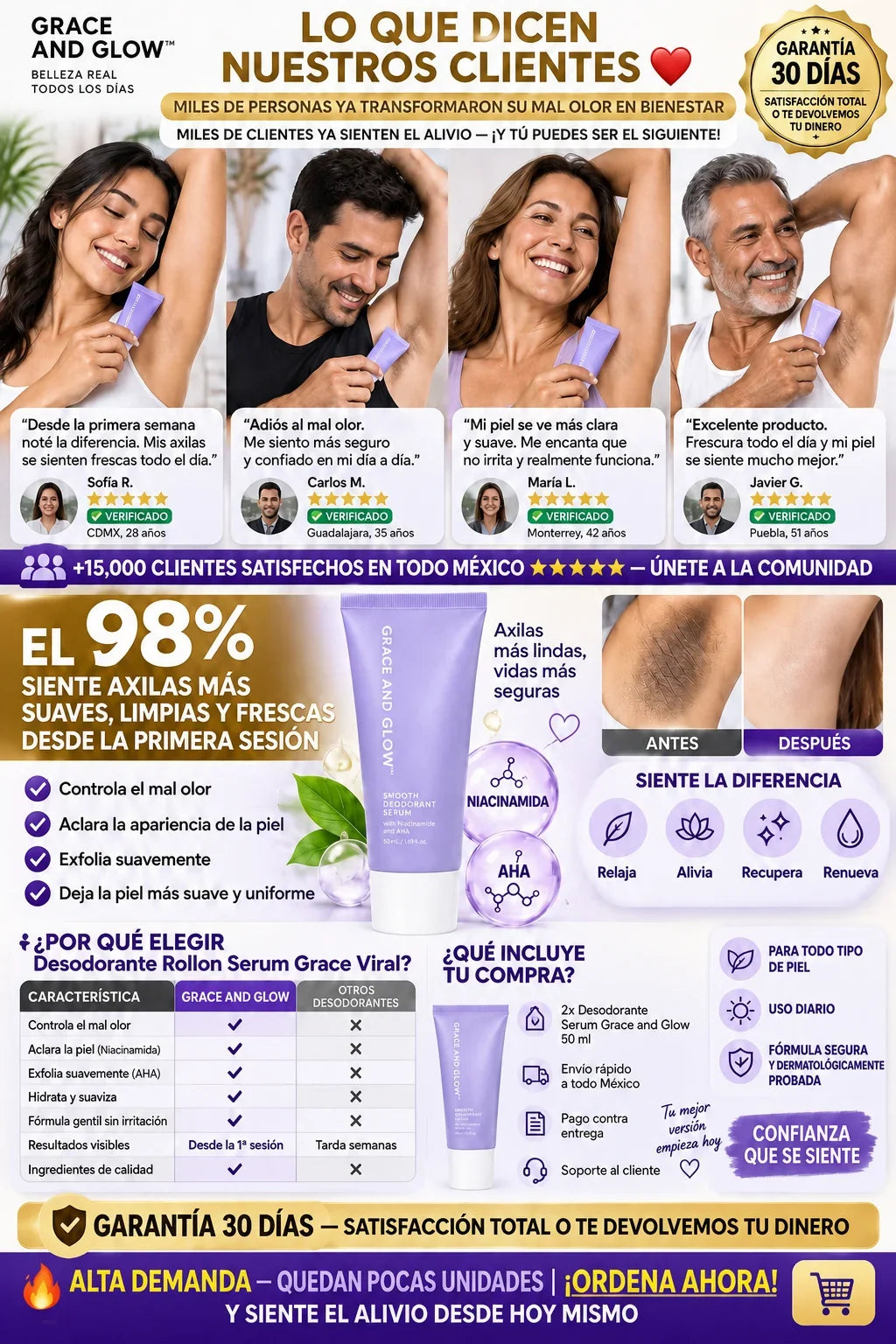 Compra 1 y Llévate 2 - Desodorante Serum Grace and Glow