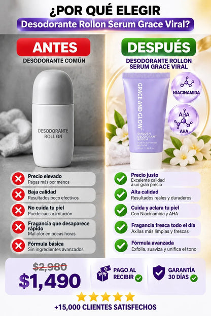 Compra 1 y Llévate 2 - Desodorante Serum Grace and Glow