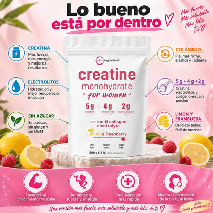 Compra 1 y Llévate 2 | Creatina Monohidratada para Mujer Micro Ingredients