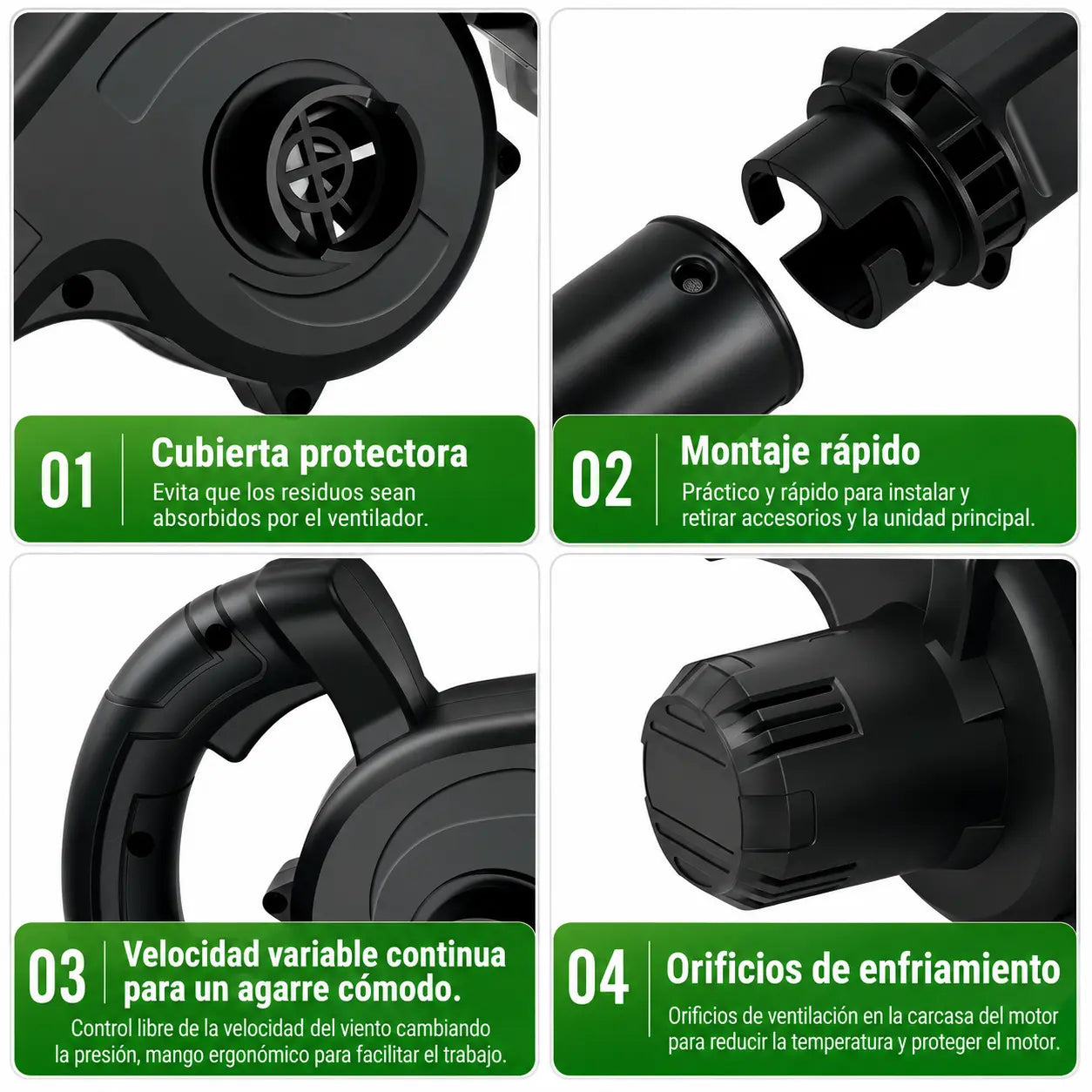 Soplador Aspiradora Inalámbrica TurboMax™ + 2 Baterías de Regalo [SUPER POTENTE]