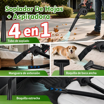 Soplador Aspiradora Inalámbrica TurboMax™ + 2 Baterías de Regalo [SUPER POTENTE]