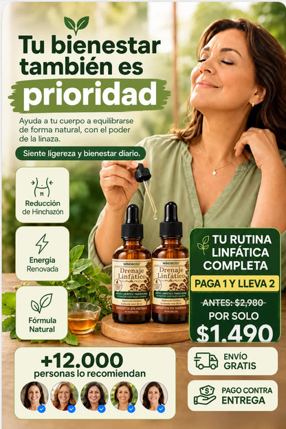 Compra 1 y Llévate 2 - Gotas de Drenaje Linfático WINDBOSS™ 60 ml