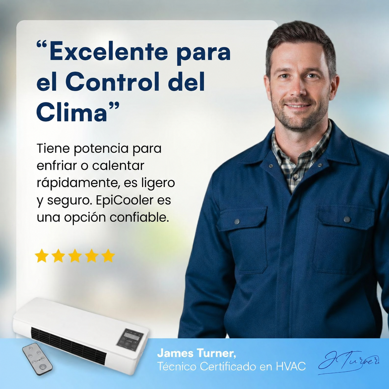 Aire Acondicionado Portátil de Pared EpiCooler™ (frío y calor)
