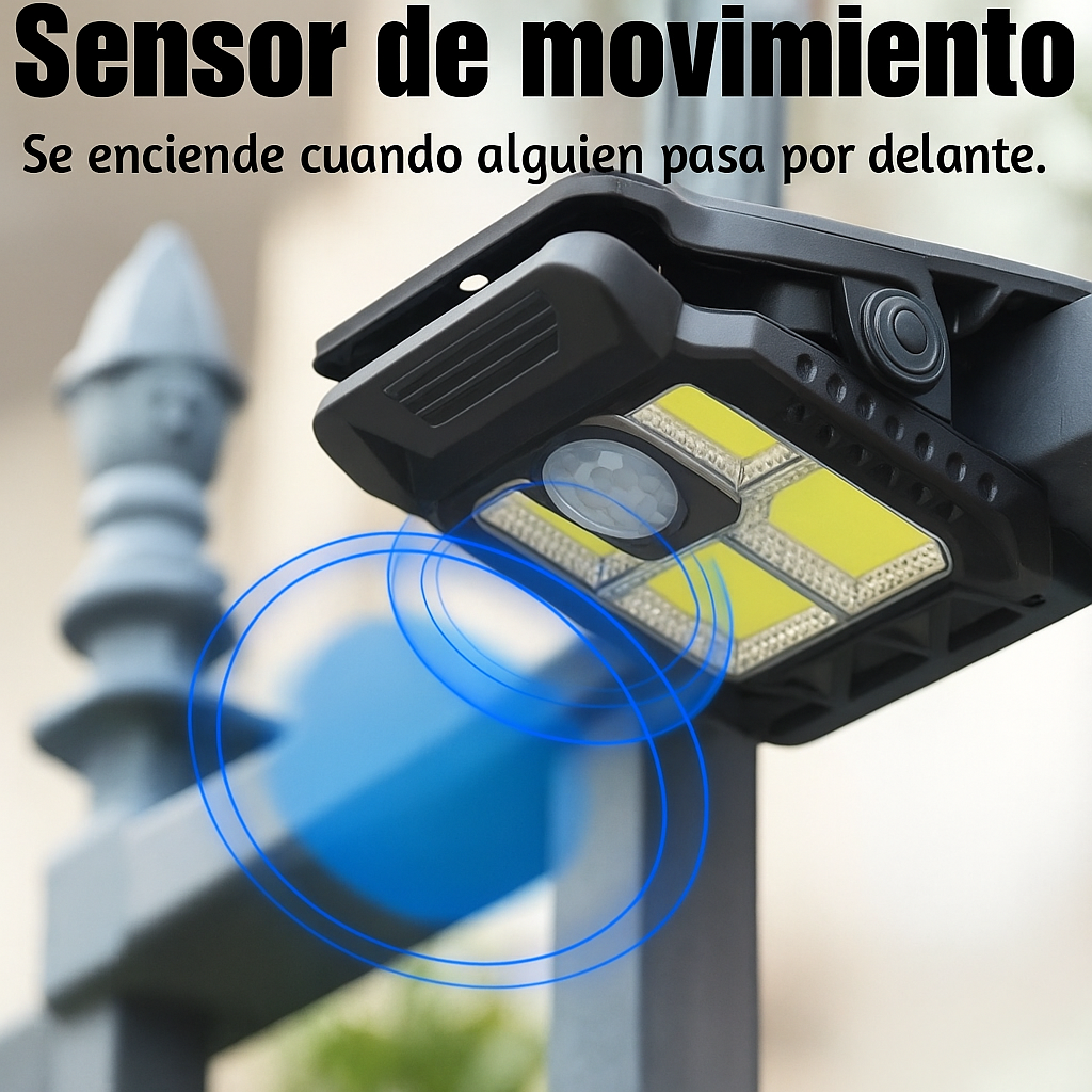 2x1 Luzes LED Clip Con Sensor y Carga Solar – Ilumina Sin Cables Ni Enchufes