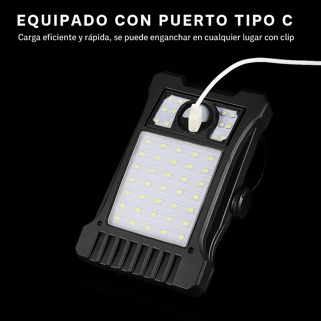 2x1 Luzes LED Clip Con Sensor y Carga Solar – Ilumina Sin Cables Ni Enchufes