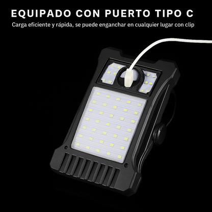 2x1 Luzes LED Clip Con Sensor y Carga Solar – Ilumina Sin Cables Ni Enchufes