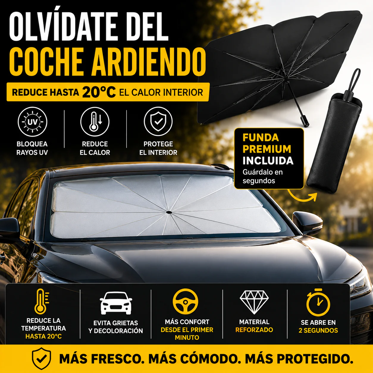 Compre 1 Llévate 2 - SombraDrive™ Parasol Plegable para Coche