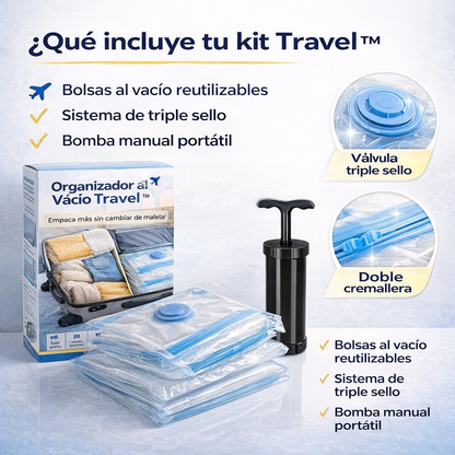 VacuMax™ Bolsas al Vacío con Bomba | Ahorra Hasta 80% de Espacio –